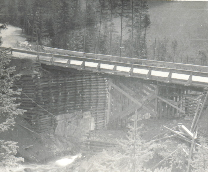Fixed bridge construction by bn at Fern Pass near Lermoos Germany May 1945
